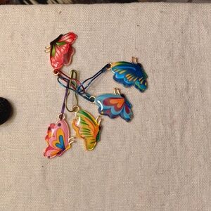 Stitch markers, knit, crochet.